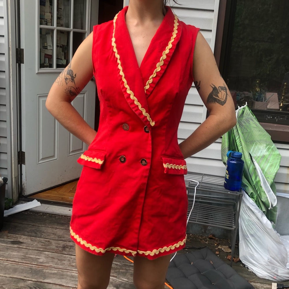 Fashion brand company red bric a brac romper